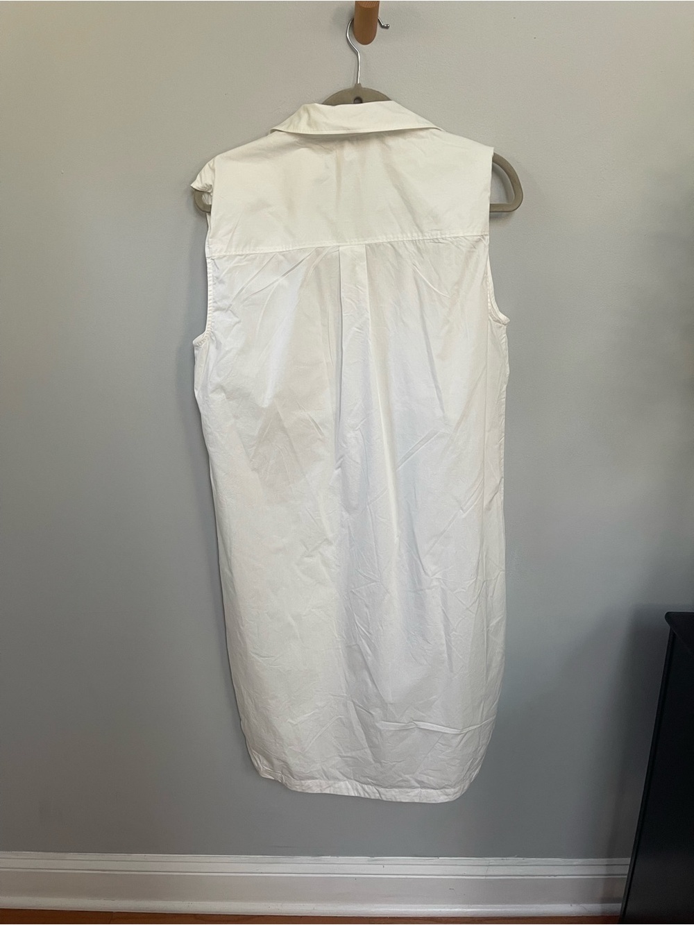 Banana Republic White Collared Button-Front Dress - Picture 3 of 3